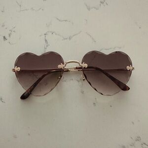 Rimless Heart Sunglasses